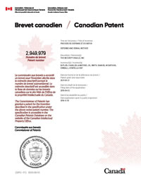 Canadian Patent Certificate