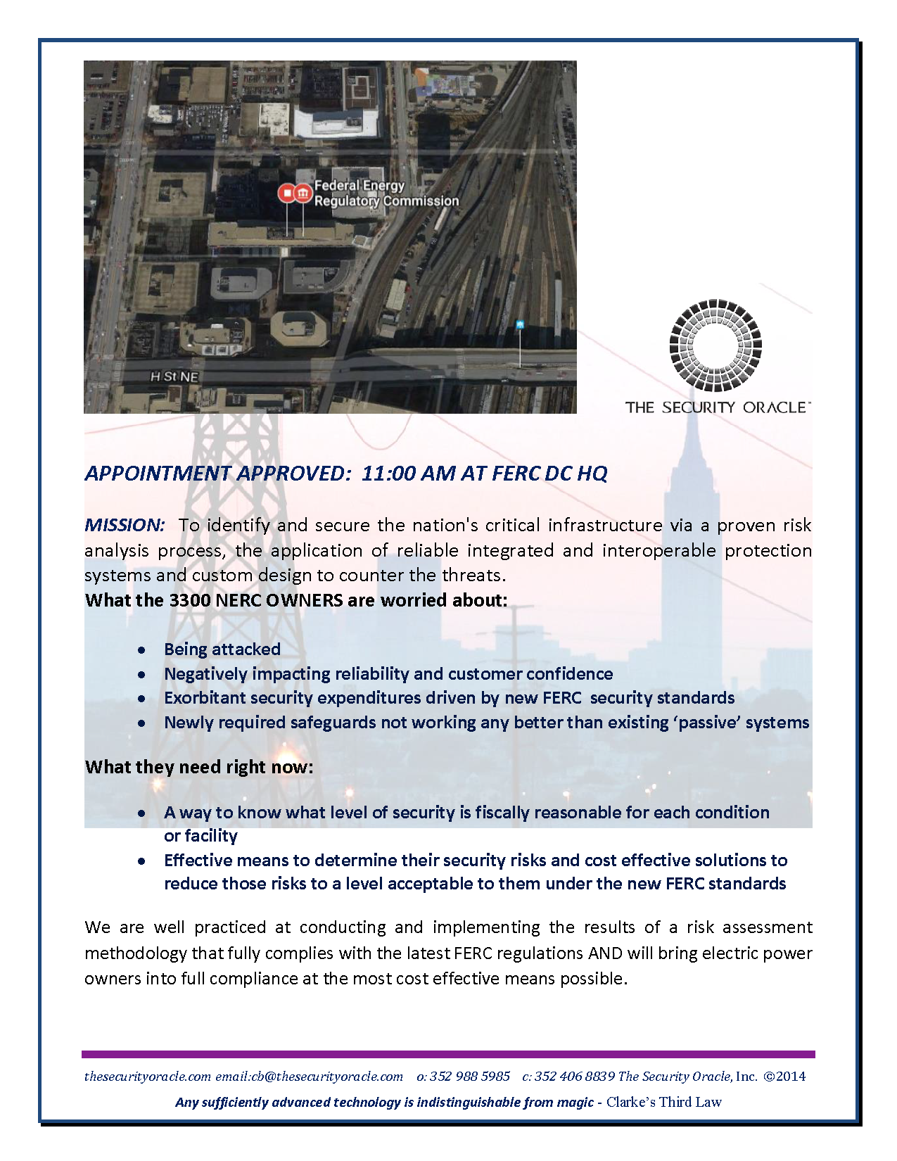 The Security Oracle presents RCADS to FERC and EEI in DC