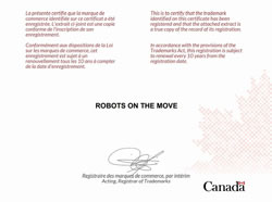 Robots on the Move - Canada approval